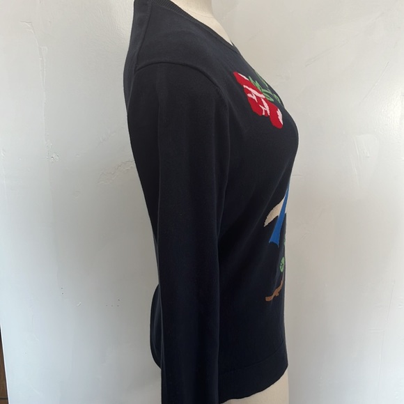 Brooks brother sweater size xs two birds kissing navy blue *altered - Picture 3 of 5